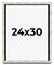 24x30 Modern Shadow Box 1.5" Depth Picture Frame with UV-Resistant Acrylic & Acid Free Backing, Available in 3 Finishes - Black, Silver, White